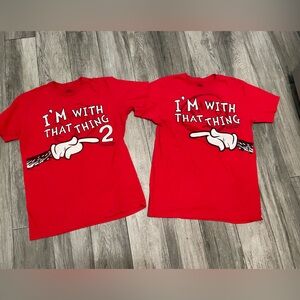 Universal Studios Cat in the Hat Thing 1 & 2 I’M WITH THAT THING Pr Of T Shirts
